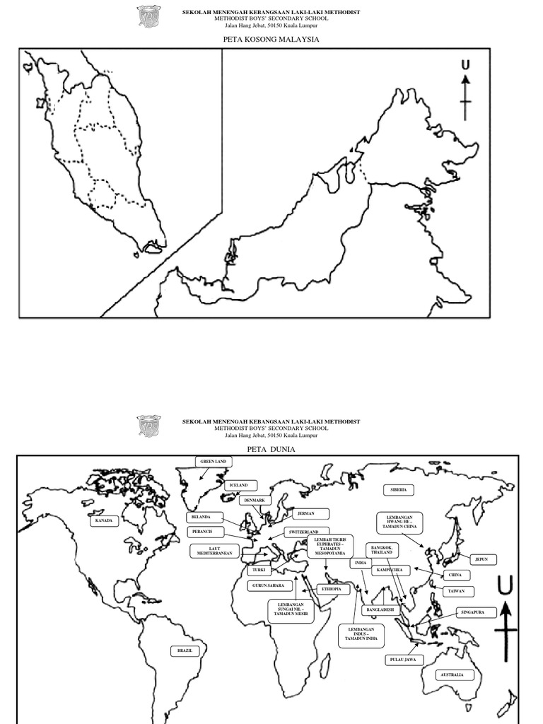 Peta Kosong Malaysia Dan Dunia
