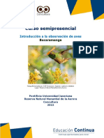 Programa Introducción A La Observación de Aves - Pontificia Universidad Javeriana