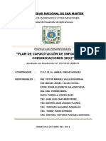 Plan de Capacitación de Informática y Comunicaciones 2012