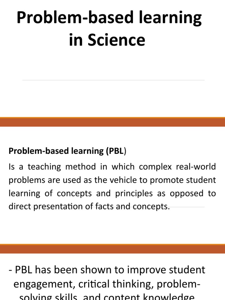 Problem-Based Learning | PDF | Teaching | Cognition
