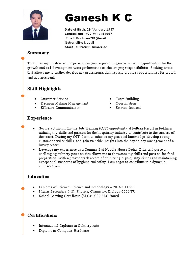 Ganesh CV PDF