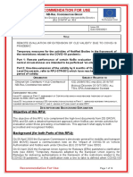 RFU-STR-704 Remote Evaluation Due To Covid-19 Pandemic