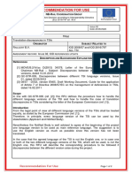 RFU-STR-095 Translation Discrepancies in TSIs