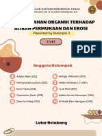 Kelompok 2 - Peranan Bahan Organik Terhadap Aliran Permukaan Dan Erosi - DAS Dan Konservasi Tanah (T)