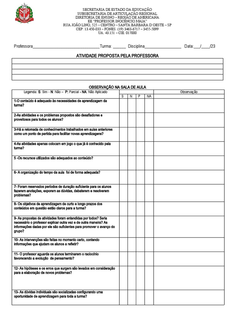 Observação E Devolutiva Download Grátis Pdf Aprendizado Pensamento