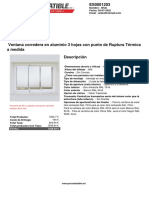 Ventana Corredera de Aluminio Presupuesto