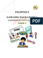 Filipino 8: Gawaing Pagkatuto 1