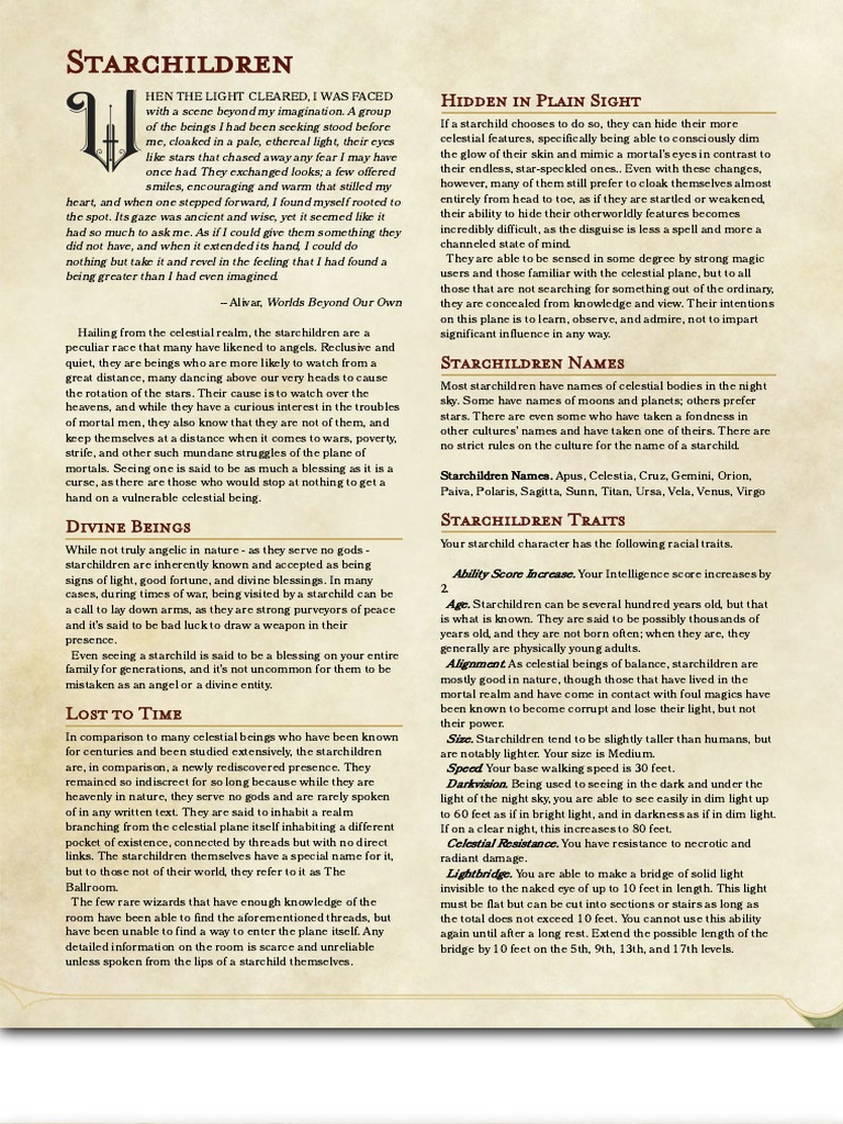 Starchildren - GM Binder | Download Free PDF | Astronomy