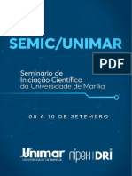 Seminario de Iniciacao Cientifica Semic 2021 Piic Unimar