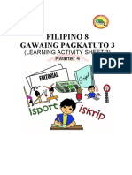 Filipino 8: Gawaing Pagkatuto 3