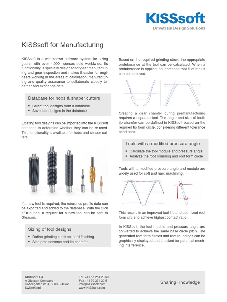 Flyer KISSsoft Manufacturing Website en v00 JL Public | PDF | Gear ...