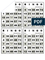 Cartelas de Bingo - Gerador NV