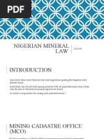 Nigerian Mineral Law