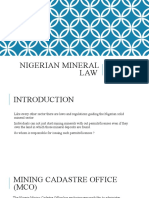 Nigerian Mineral Law