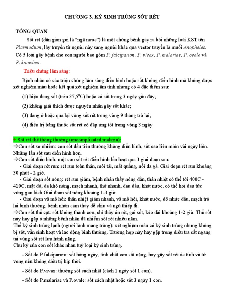 KST Sốt Rét | PDF
