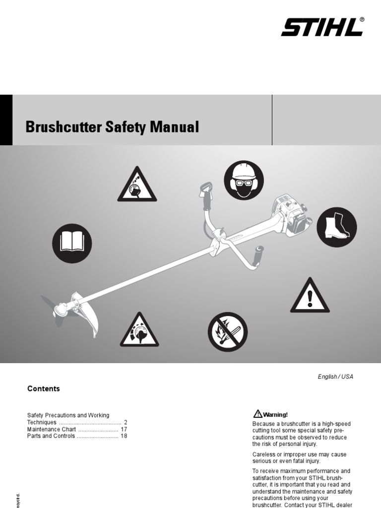 Brushcutter Safety Manual PDF Exhaust Gas Fires