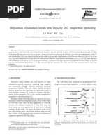 1.deposition of Tantalum Nitride Thin Films by D.C. Magnetron Sputtering