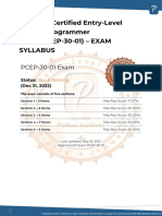 PCEP™ - Certified Entry-Level Python Programmer (Exam PCEP-30-01) - EXAM Syllabus