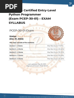 PCEP™ - Certified Entry-Level Python Programmer (Exam PCEP-30-01) - EXAM Syllabus