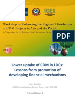Lower Uptake of CDM in LDCS: Lessons From Promotion of Developing Financial Mechanisms