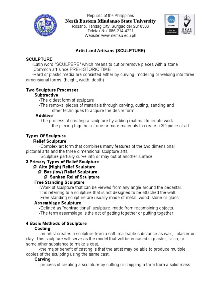 Sculpture Pdf Sculpture Relief