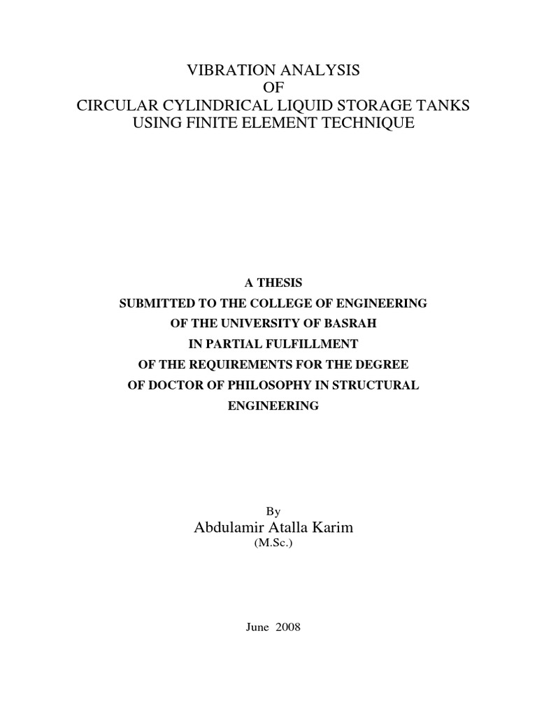Vibration Analysis of Circular Cylindric | PDF | Finite Element Method ...