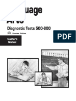 Language Arts Diagnostic Tests 500-800 Teacher's Manual