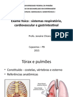 Aula atualização - Exame físico sistemas respiratório, cardiovascular e gastrintestinal