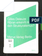 Gilles Deleuze. Woran Erkennt Man Den Strukturalismus