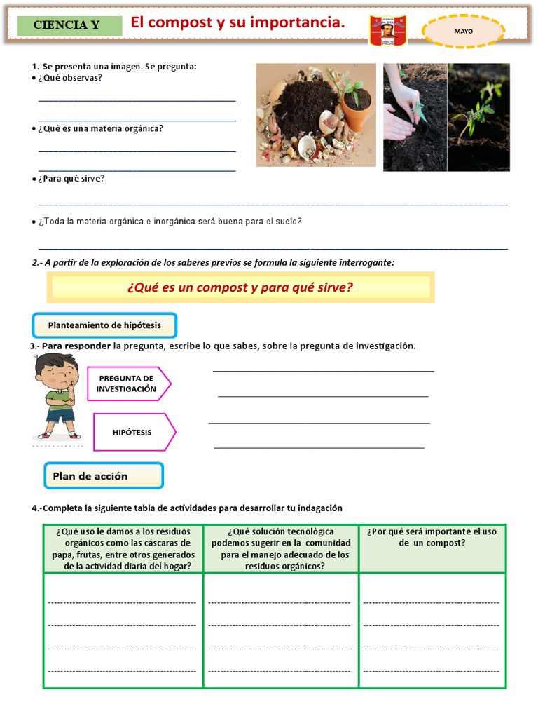 FICHA CT. VIERNES 26 DE MAYO El Compost y Su Importancia | PDF ...