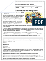 03 - Prova Maio Ensino Religioso