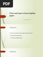 Parts and Types of Prescription Paper