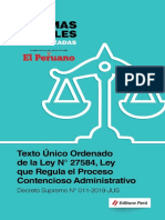 DS 011-2019-JUS - TUO DE LA LEY 27584 - LEY QUE REGULA EL PROCESO CONTENCIOSO ADMINISTRATIVO