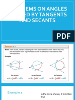 Theorems On Angles Formed by Tangents and Secants