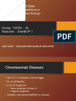 Molecular Biology Chromosomal Diseases Presentation by Ali Khan GMM 26 Semester Fourth 4th