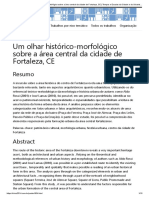 Um Olhar Histórico-Morfológico Sobre A Área Central Da Cidade de Fortaleza, CE Tempos e Escalas Da Cidade e Do Urbanismo