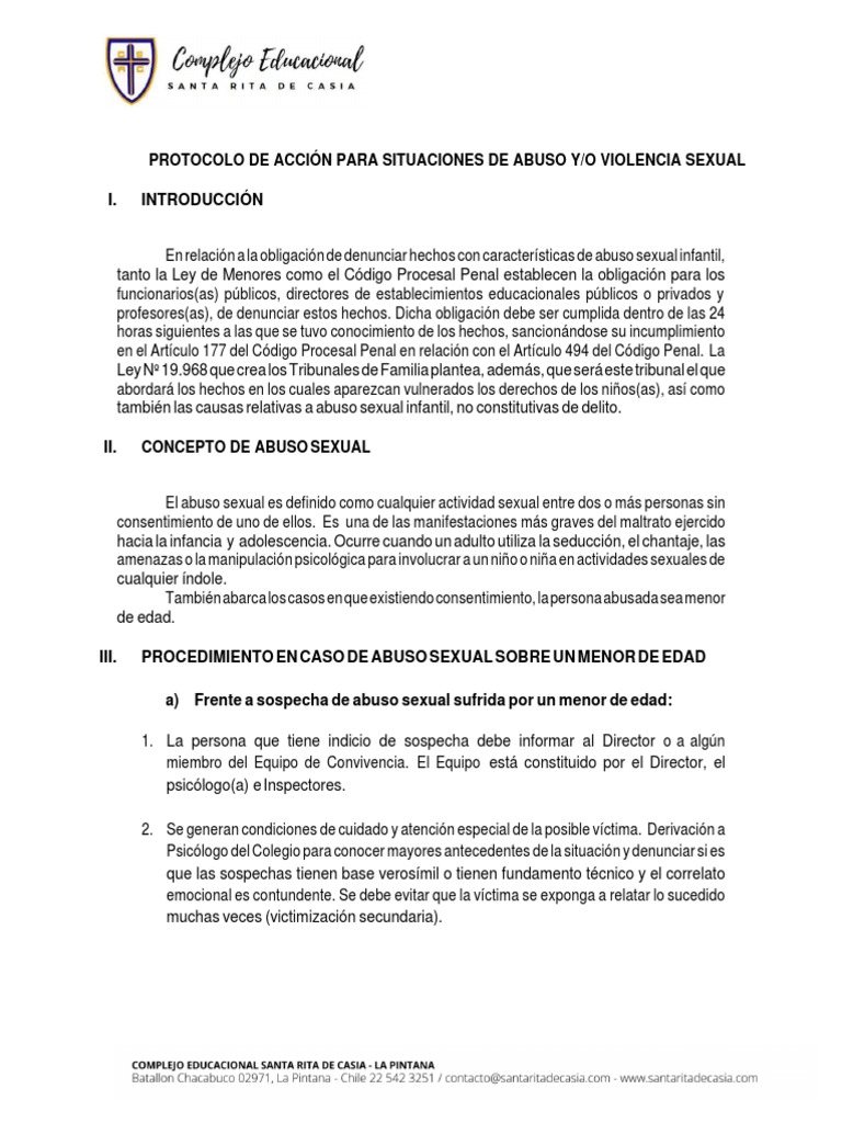 Protocolo Abuso Sexual 3 | PDF | Abuso sexual | Abuso Sexual Infantil