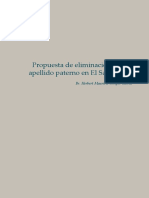 Propuesta de Viabilidad de La Eliminacin Del Apellido Paterno en El Salvador