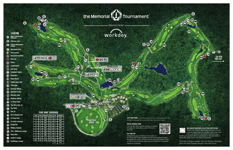 Memorial Tournament Map | PDF | Jack Nicklaus | Par (Score)