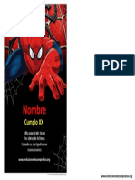 Invitaciones de Spiderman para Editar Powerpoint 1
