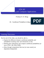 3A - Conditional Probablility and Independence