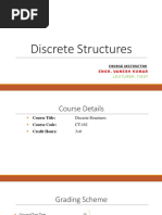 Discrete Structures Introductory Lecture