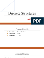 Discrete Structures Introductory Lecture