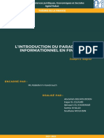 L'introduction du paradigme informationnel en finance