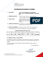 Certificado de Medición de Puesta A Tierra