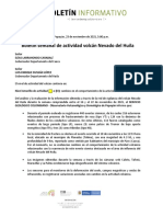 Boletin Semanal de Actividad Volcan Nevado Del Huila Del 16 Al 22 de Noviembre de 2021