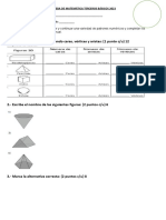 Prueba de Matemática Figuras 3D