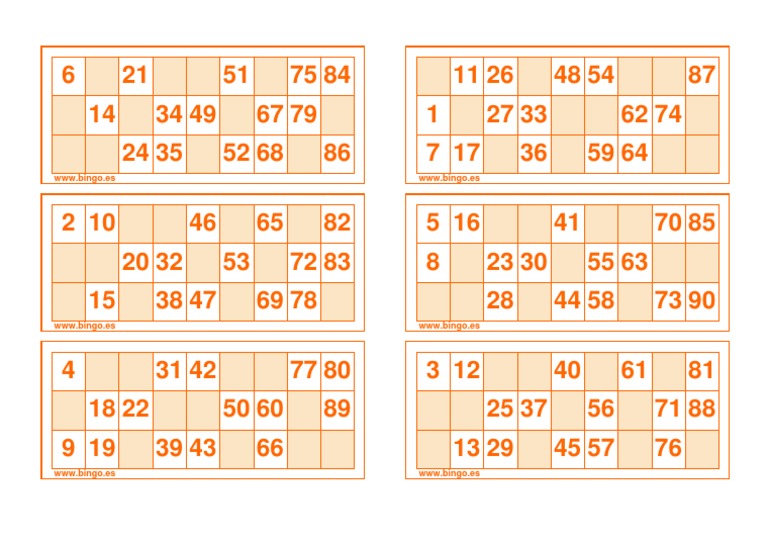 KEKA 3.600 Cartones de Bingo de 90 Bolas Pack Ahorro 20% (6 Series de 600 cartones Azules