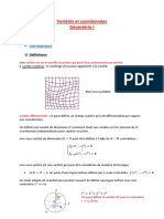 Chapitre 2 - Varietes Et Coordonnees Geometrie I-1