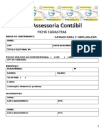 Ficha Cadastral Declarante Ws Assessoria Contábil